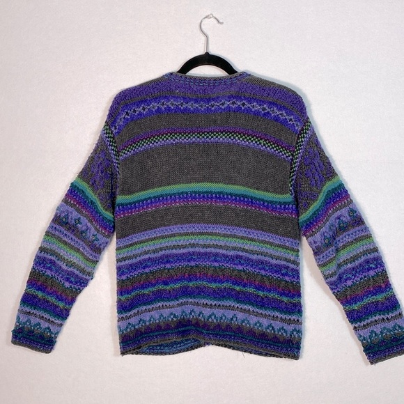 Sigrid Olsen Hand Knit Multicolor Cardigan Sweater size medium - Picture 7 of 15